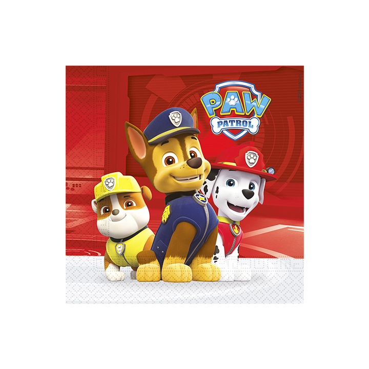 100000013069.jpg Χαρτοπετσέτες PARTY PAW PATROL READY FOR ACTION Σετ 20 Τεμ 33X33 cm - Image 1