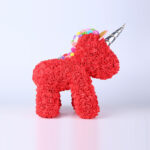 Μονόκερος από τριαντάφυλλα 25cm Κόκκινο