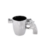 Ασημένια κούπα με λαβή περίστροφου, 18 x 10 εκ. Πέτρινη 350ml