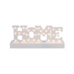 Λευκό Πλαστικό Αγαλματίδιο "Home" LED 30 x 12 cm (Led Light)