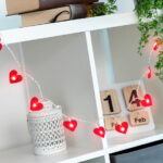 ΛΑΜΠΑΚΙΑ Καρδούλες με 10 Λευκά LED 4 εκ- 1, 20 m Συσκευασία Δώρου (Led Light) (Valentine's Day)