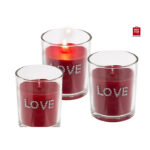 Αρωματικό Κερί "Love" σε Γυάλινο Βαζάκι 7 x 6 cm (Valentine's Day)