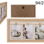 Ξύλινο Πλαίσιο Φωτογραφιών με 3 Μανταλάκια 24 x 43 cm