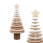 Χριστουγεννιάτικο Ξύλινο Δέντρο Βάση 32x14cm