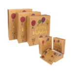 Κουτί Κραφτ Happy Birthday 36, 2 x 29, 5 x 11 cm Σετ 3τμχ -  Packaging