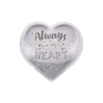 Τρισδιάστατη ακρυλική υδρόγειο με φύλλα καρδιάς 9 x 9 cm 12/display (Valentine's Day)