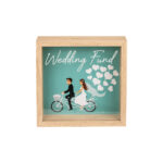 Ξύλινος Κουμπαράς "Οικονομίες για Γάμο" 20 x 20 cm Money Box
