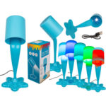 Spilt Paint Λάμπα μπλε νέον, USB, λευκό LED & λειτουργία αλλαγής χρώματος (Led Light)