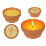 Κερί Citronella σε δοχείο από terracotta, 12 x 5,5 cm