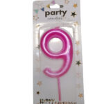 Κεράκια Γενεθλίων Ροζ  Μεγάλοι αριθμοί Νο9