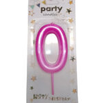 Κεράκια Γενεθλίων Ροζ  Μεγάλοι αριθμοί Νο 0