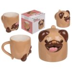 Ανάποδη Κούπα, Pug, περ. 12 x 14 εκ., ντολομίτης, 500 ml