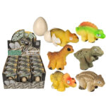 Εκκολαπτόμενος δεινόσαυρος σε αυγό, 6 cm, 6 σχέδια, 12 τμχ/κουτί