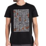 Μπλούζα ενηλίκων βαμβακερή 100% σε μαύρο κ ΧΡΩΜΑ με εκτύπωση σε μεγέθη (S,M,L,XL)