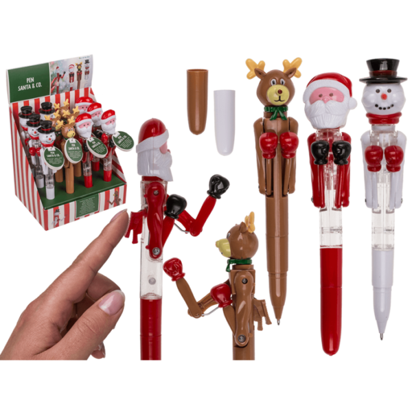 Χριστουγεννιάτικο Στυλό , Santa Box 18 εκ. 12/display