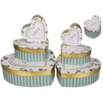 Κουτί δώρου σε λευκό/πράσινο σχήμα καρδιάς,Σετ 6 23,5 x 22,5 x 8 εκ (Valentine's Day) -  Packaging