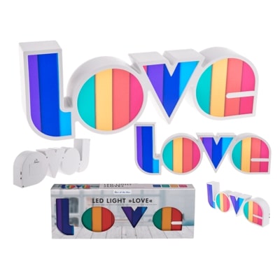 Φως, Rainbow Love,36 x 13.5 εκ, 3 μπαταρίες (ΑΑΑ) ή καλώδιο USB,  (Led Light)