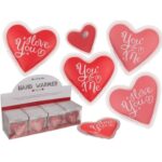 Θερμοφόρα χεριών σε σχήμα Καρδιά, σε PET-Box, 32 τεμάχια ανά βιτρίνα