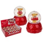 Γκλίτερ σφαίρα, αρκουδακι 6,7 x 5,5 εκ (Valentine's Day)