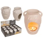 Κεραμική Συσκευή Καύσης Αιθέριων Ελαίων 9.5x9x11 εκ, κεραμικό 1 τμχ.