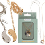 Μαγνητικό κολιέ, Ying and Yang, Ασήμι & Χρυσό,  3 x 2,7 cm, Αλυσίδα:  48 εκ., σε συσκευασία δώρου