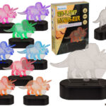 3D-λάμπα,σε σχήμα δεινοσαύρου, περ. 14 x 16 εκ, πλαστικό,  σε συσκευασία δώρου(Led Light)