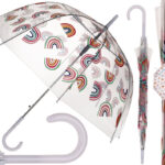 Ομπρέλα θόλος, με σχέδιο ουράνιο τόξο, με αυτόματο άνοιγμα, Διάμετρος : εκ cm.