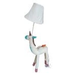 Φωτιστικό Μονόκερος μεγάλο Ασπρο με Κόκκινες και Ασπρες Ρίγες.