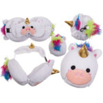 Μαξιλάρι αυχένα για Παιδιά με Μάσκα Υπνου, Μονόκερος, περ. 15,5 x 14,5 x 14 εκ.