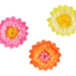 Διακoσμητικά λουλούδια από χαρτί τισουάζ, 35 cm, μείγμα: 1pkt/3pc.