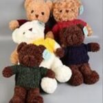 Λούτρινα αρκουδάκια με μπλούζα 013 15-20εκ.