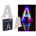 Neon Light Letter, A, Ύψος: 16 cm, για 2 μπαταρίες (AAA), σε συσκευασία δώρου (Led Light)