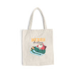 Τσάντα Υφασμάτινη “Merry Christmas” &  Άγιος Βασίλης, 100% Λινό, 48 x 32 cm CHRISTMAS