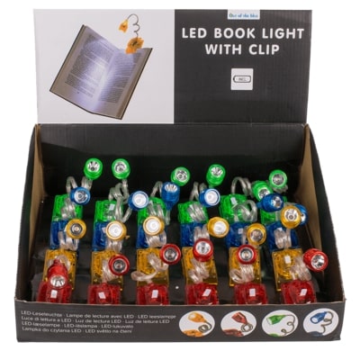Λάμπα ανάγνωσης με LED με μπαταρίες 4εκ σε 4 χρώματα