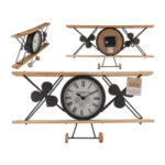 Ρολόι αεροπλάνο, vintage εμφάνιση, από μαύρο