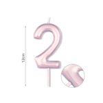 Κερί Νούμερο 2, Μωβ, 12 εκ.