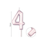 Κερί Νούμερο 4, Μωβ, 12 εκ.