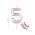 Κερί Νούμερο 5, Μωβ, 12 εκ.