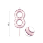 Κερί Νούμερο 8, Μωβ, 12 εκ.