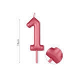 Κερί Νούμερο 1, Μπορντό, 12 cm