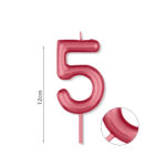 Κερί Νούμερο 5, Μπορντό, 12 cm