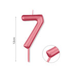 Κερί Νούμερο 7, Μπορντό, 12 cm