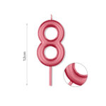 Κερί Νούμερο 8, Μπορντό, 12 cm