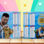 Κούπα με τον Μέσι "παγκόσμιο κύπελλο" με προπαίδεια.