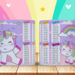 Κούπα μονόκερος και ουράνιο τόξο  με προπαίδεια.