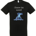 T-shirt Μαύρη Φιγούρα S I Know Im Weird ΟΕΜ