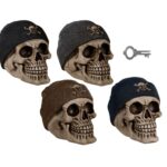 Κουμπαράς νεκροκεφαλή  με Σκούφο σε 4 χρωμάτα, 14 x 14 εκ Halloween Money Box