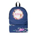 Σακίδιο πλάτης με εκτύπωση ονόματος λουλούδια