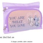 Τσαντάκι Stitch ροζ, με 2 θήκες