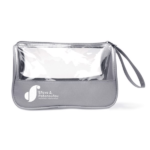 Toiletry bag microfiber w PVC Plas - Grey